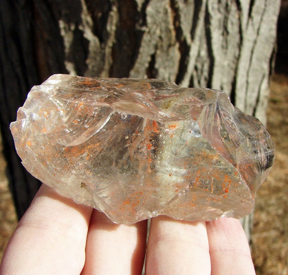 XTra Large Gem Orange and Clear Monatomic Andara Crystal #154