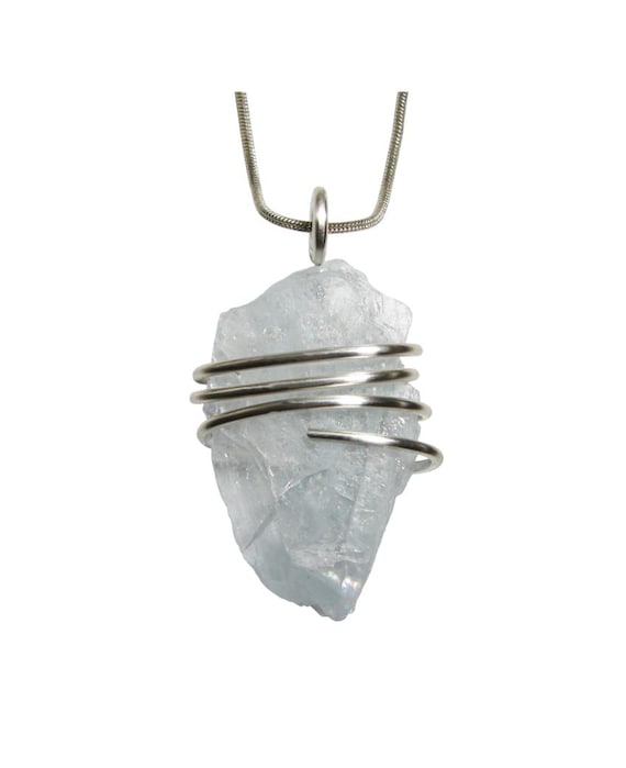 Raw Polished Celestite Angel Communication Faith Pendant, Throat Chakra, Reiki Jewelry, Baby Loss, Inner Peace, Intuition Prophecy #21-24