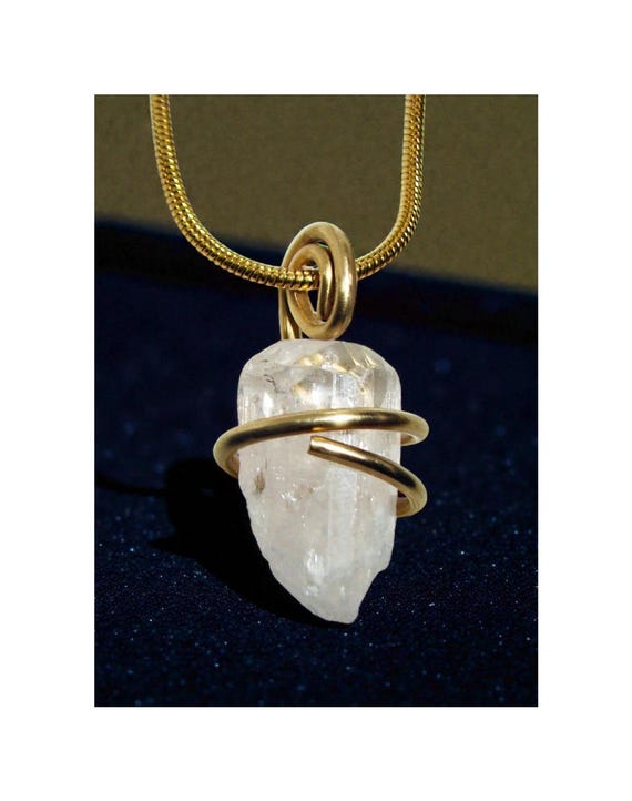 Danburite Pendant, Real Crystals, Lemurian Spiritual Gemstone, Raw Stone, Synergy 12, Amulet Stone, Enlightenment, Good Luck Jewelry #80-83