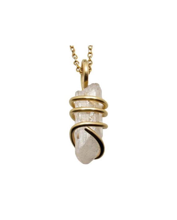 Danburite Pendant, Real Crystals, Lemurian Rough Spiritual Gemstone, Raw Stone, Synergy 12, Amulet Stone, Enlightenment, Good Luck Jewelry 1