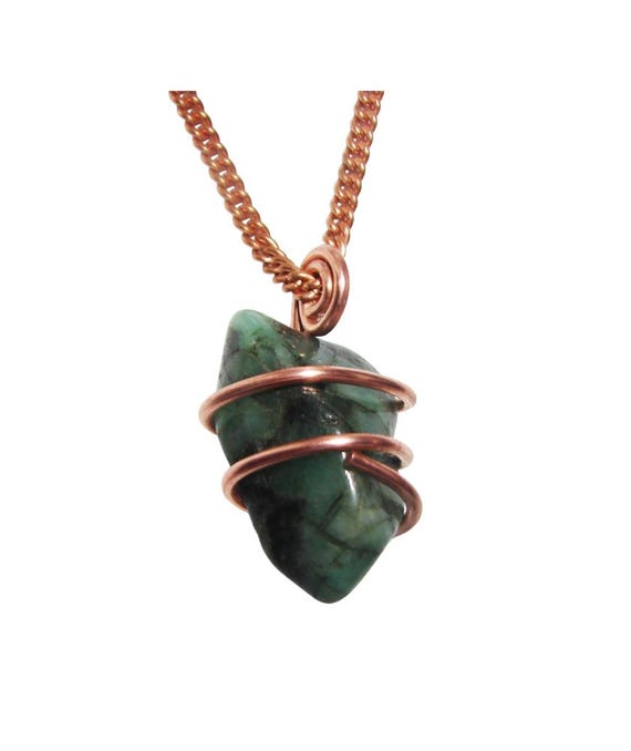 Emerald City Natural Green Emerald GEMSTONE PENDANT Ren Faire #10-11