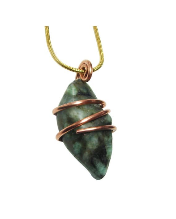 Emerald City Natural Green Emerald GEMSTONE PENDANT Ren Faire #18-19