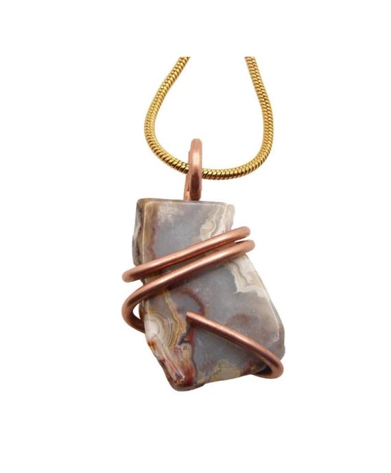 Radiance Jasper Art Amulet Metaphysical Pendant Necklace COPPER #103