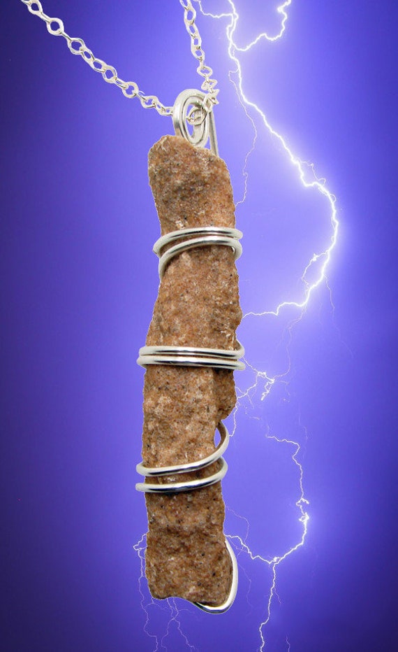 Fulgurite Lightning Sand Pendant Similar to Tektite but Created by Lightning Strike| Pick One Wire Wrapped  #380-383