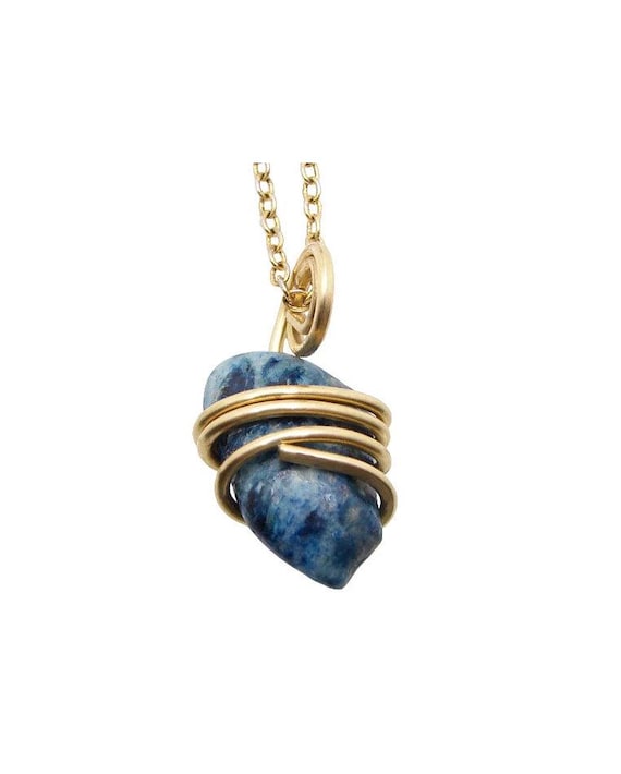 Lazulite Lapis Lazuli Pendant Lucid Dream Sterling Silver Raw Crystal Necklace Spiritual Awakening #20