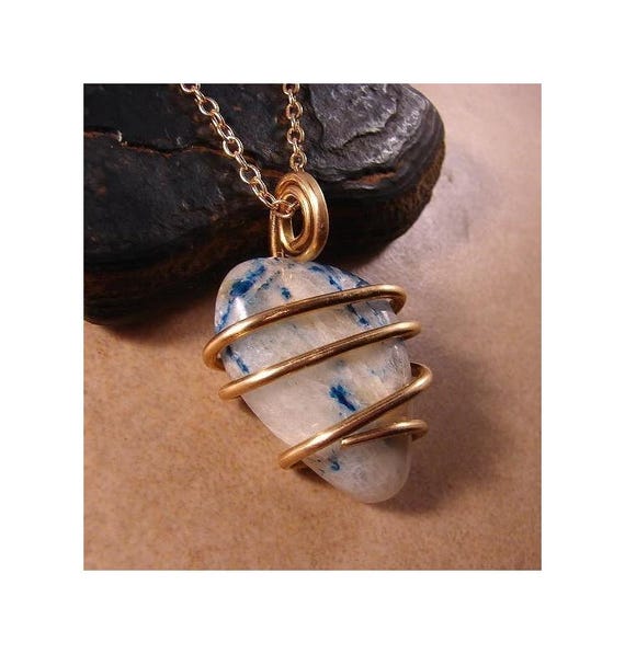 Lazulite Lapis Lazuli Pendant Lucid Dream Sterling Silver Raw Crystal Necklace Spiritual Awakening #50