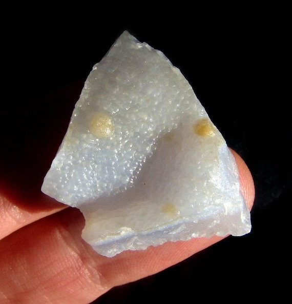 3rd Eye Blue Chalcedony Periwinkle Blue Holly Agate Druzy Drusy  Metaphysical Aura Cleanser Positive Energy Display Malawi #20