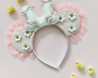 Spring Flower Mouse Ears Headband, giddyupandgrow