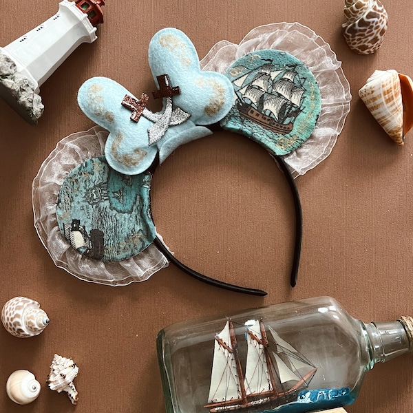 Pirate Mouse Ears Headband Cruise NO TARIFFS, giddyupandgrow