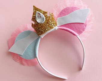 Sleeping Beauty Mouse Ears Headband, giddyupandgrow