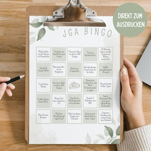 JGA Bingo Game, Bridal Bingo, Bachelorette Party Woman, Funny JGA Party Game, JGA Task, Bridal Party, Template Din A4