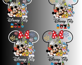 Family Trip 2026 PNG Designs, Matching Mickey and His Friends Disney Family Vacation 2026 Png, PNG Digital Download