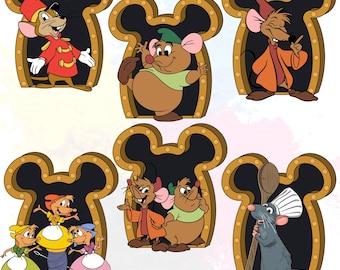 Disney Cruise Line Door Png Bundle, Disney Mouse Magnet, Cartoon Characters, Family Cruise Vacation Png