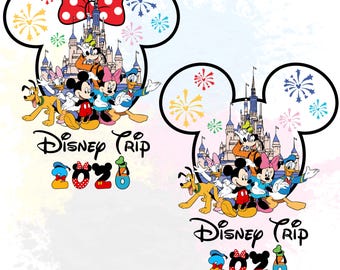 2026 Family Trip to Disneyworld PNG Files, Matching Mickey and His Friends Disney Vacation 2026 Designs, Digital Download