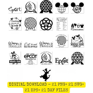 Epcot World Tour PNG SVG-paket, Epcot-drickande runt om i världen-designer, snacks runt om i världen PNG, digital nedladdning
