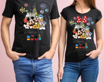 Family Trip to Disneyworld for Black Background PNG, Matching Mickey and His Friends Disney Family Vacation 2026 Png, Digital Download
