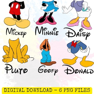 Custom Disney Matching Family PNG Bundle for Trip, Mickey and Friends Only Body No Head Design, Magical Kingdom PNG, Disney party PNG