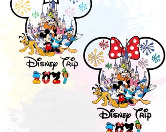 2027 Disney Trip PNG Designs, Matching Mickey and Minnie Family Vacation Png, Digital Download