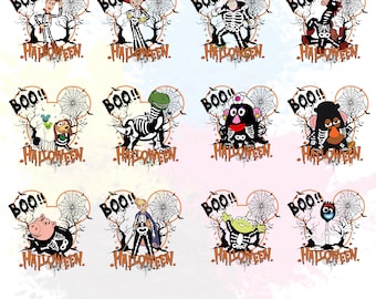 Custom Disney Toy Story All Characters Halloween SVG Bundle, Toy Story Halloween Family Trip PNG EPS Design, Spooky Season Eps, Vacay Mode