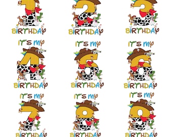 Custom Toy Story Its My Birthday PNG Design Bundle