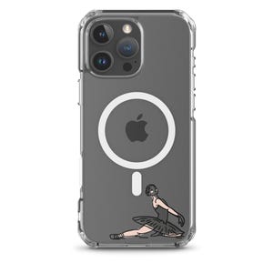 Elegant Ballet UV Printed Clear Case for iPhone 14 15 16 | Artistic Ballerina MagSafe Cover