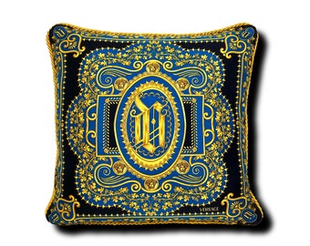 Versace throw pillows | Etsy Versace Floral Medusa Pillow Beige