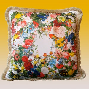 Flora Pillow - Cream/Multi