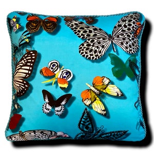 Butterfly Parade Pillow - Multi/Turquoise