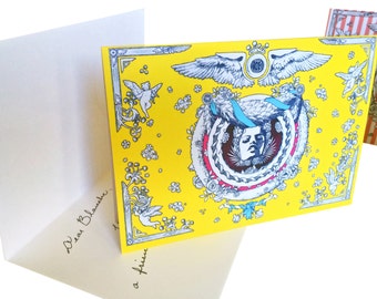 Bliss Greeting Card - Yellow/Multi