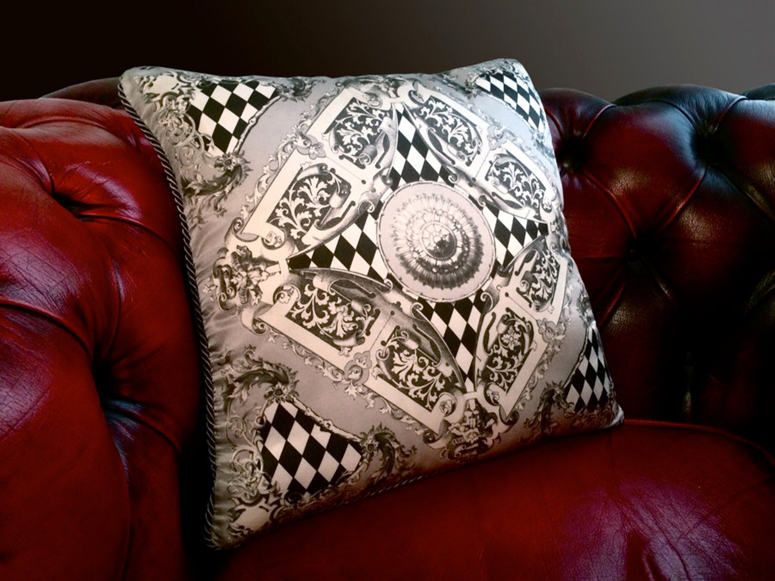 Victoria Pillow Grey Diamond Etsy