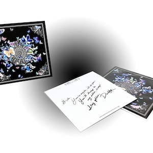 Papillon Opmerking Card - zwart