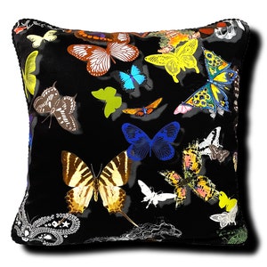 Butterfly Parade Pillow - Multi/Black