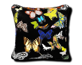 Butterfly Parade Pillow - Multi/Black