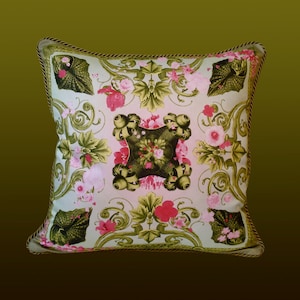 Spring Pillow - Green/Pink