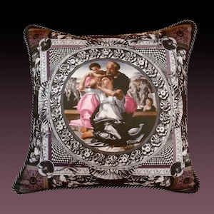Doni Pillow - Black/Grey/Pink/Check