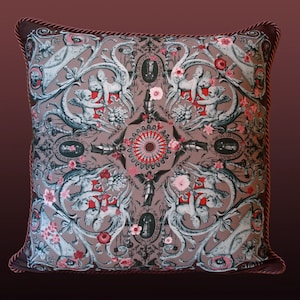 Angela Pillow - Eggplant/Pink/Aqua