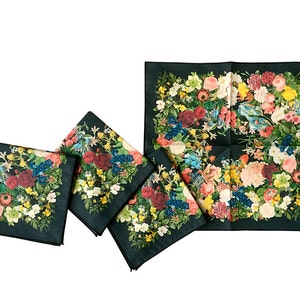 Flora Cocktail Napkins - Multi/Black