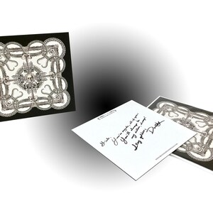 Lucy Note Card - Black/Cream