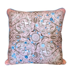 Angela Pillow - Blush Pink/Blue