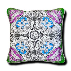 Angela Pillow - Green/Purple/Blue