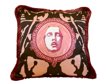 Narcissus Pillow - Blush/Brown