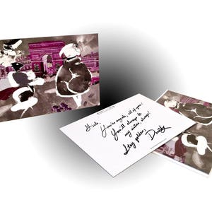 Couture Note Card - Purple