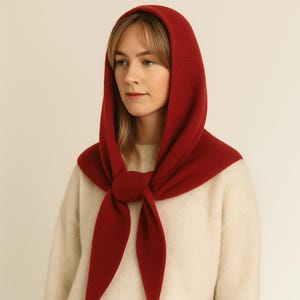 ソフトニットフード付きスカーフ | 心地よいバラクラバ・スヌード・ショール