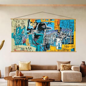 Moderne kunst graffiti canvas muurkunst woonkamer decor, graffiti muurkunst hanger, street art, abstracte kunst canvas print, extra grote muurkunst