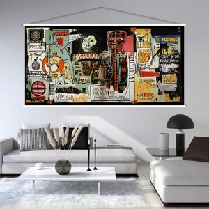 Moderne kunst graffiti canvas muurkunst woonkamer decor, graffiti muurkunst hanger, street art, abstracte kunst canvas print, extra grote muurkunst
