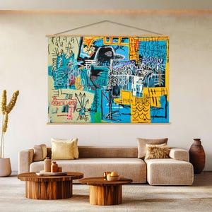 Moderne kunst graffiti canvas muurkunst woonkamer decor, graffiti muurkunst hanger, street art, abstracte kunst canvas print, extra grote muurkunst