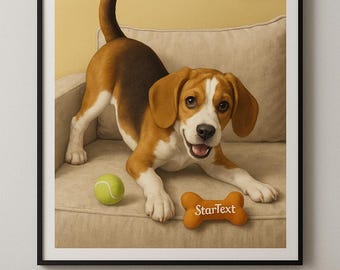 Beagle Boss - Lustige Hundewandkunst