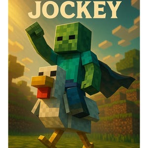 Chicken Jockey | Inspired Wall Art | Gamer Poster for Kids Room or Game Room Decor