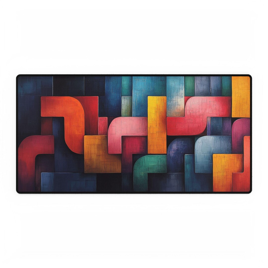 Geometric Desk Mat | Modern Mouse Pad Desk Pad for Office / Home ...