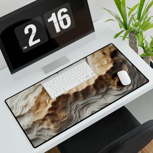 Topographic Landscape Desk Mat, Office Decor, Unique Gifts, Workspace Accessory, Work Desk Organizer, Desk Accessories, Desk Blotter, Desk